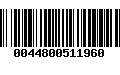 Código de Barras 0044800511960