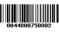 Código de Barras 0044800750802