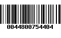 Código de Barras 0044800754404