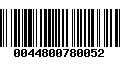 Código de Barras 0044800780052