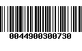 Código de Barras 0044900300730