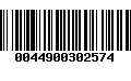 Código de Barras 0044900302574