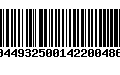 Código de Barras 00449325001422004860