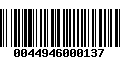 Código de Barras 0044946000137