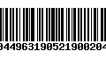 Código de Barras 00449631905219002047