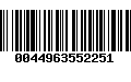 Código de Barras 0044963552251