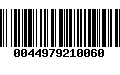 Código de Barras 0044979210060