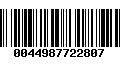 Código de Barras 0044987722807