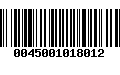 Código de Barras 0045001018012