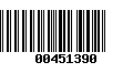 Código de Barras 00451390