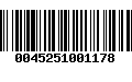 Código de Barras 0045251001178