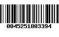 Código de Barras 0045251003394