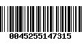 Código de Barras 0045255147315