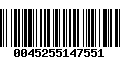 Código de Barras 0045255147551