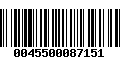 Código de Barras 0045500087151