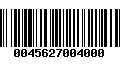 Código de Barras 0045627004000