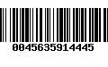 Código de Barras 0045635914445