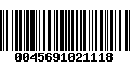 Código de Barras 0045691021118