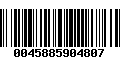 Código de Barras 0045885904807