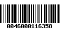 Código de Barras 0046000116358