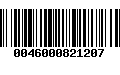 Código de Barras 0046000821207