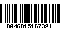 Código de Barras 0046015167321