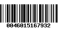 Código de Barras 0046015167932