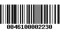 Código de Barras 0046100002230