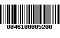 Código de Barras 0046100005200