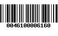 Código de Barras 0046100006160