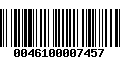 Código de Barras 0046100007457