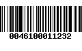 Código de Barras 0046100011232