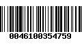 Código de Barras 0046100354759