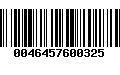 Código de Barras 0046457600325