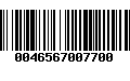 Código de Barras 0046567007700