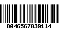 Código de Barras 0046567039114