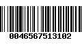 Código de Barras 0046567513102