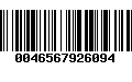 Código de Barras 0046567926094