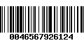 Código de Barras 0046567926124