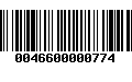 Código de Barras 0046600000774