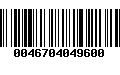 Código de Barras 0046704049600