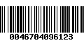 Código de Barras 0046704096123