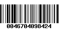 Código de Barras 0046704098424