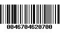 Código de Barras 0046704620700