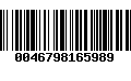 Código de Barras 0046798165989