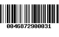 Código de Barras 0046872900031