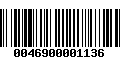 Código de Barras 0046900001136