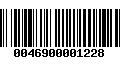 Código de Barras 0046900001228