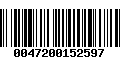 Código de Barras 0047200152597