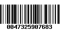 Código de Barras 0047325907683